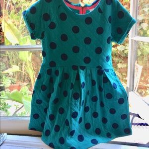 Cat & Jack Dress 6/6X turquoise w/ polka dots,6/6x